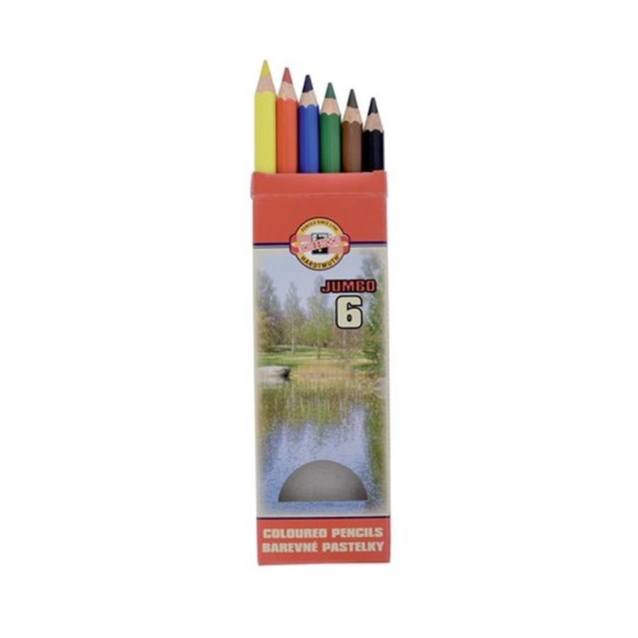 JUMBO OMEGA BLEISTIFTE 6 FARBEN KOH-I-NOOR 3371